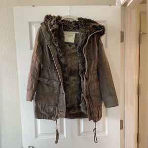 Abercrombie & Fitch Faux Fur Coat